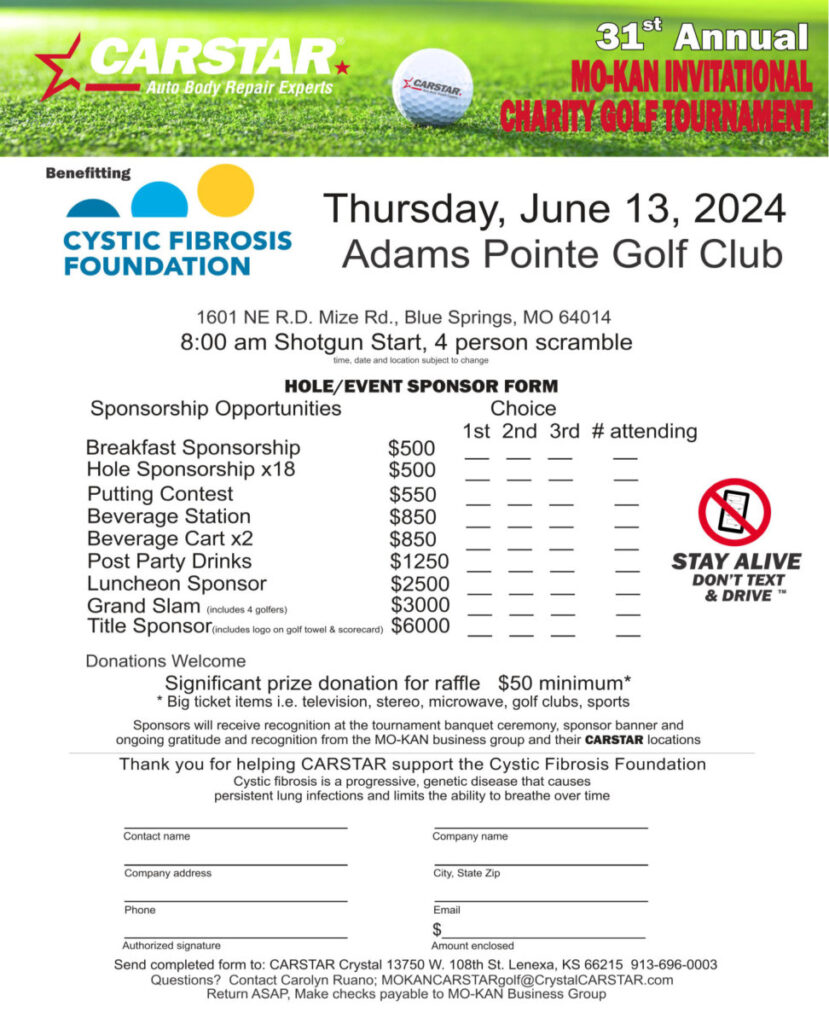 MOKAN CARSTAR Golf Tournament Sponsor Form 2024-1