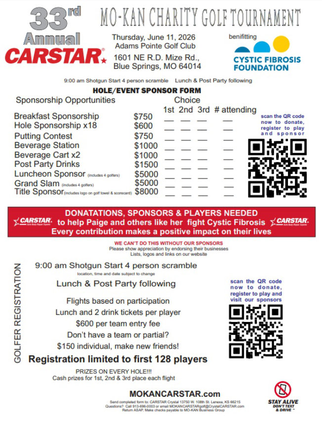 2026 Golf Tournament Information